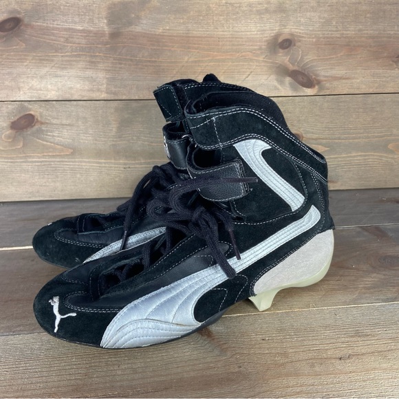 Puma mens size 9 shoes black motorcycle riding athletic sneakers